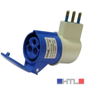 Reer ADATTATORE INDUSTRIALE CEE spina civile/presa industriale 2P+T (confezione da 10)