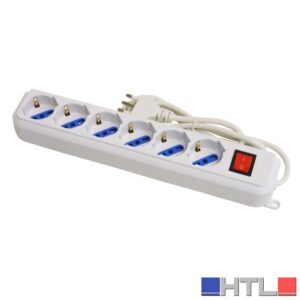 Globex MULTIPRESA CON INTERRUTTORE IN BLISTER 6 posti 2P+T 10/16A schuko