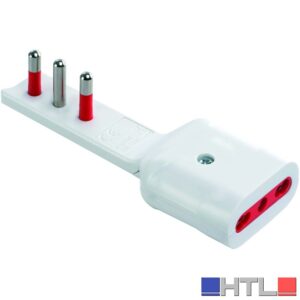 Rosi ADATTATORE ULTRA PIATTO 16Ah  2P+T - Presa 16 Ah  Col. Bianco
