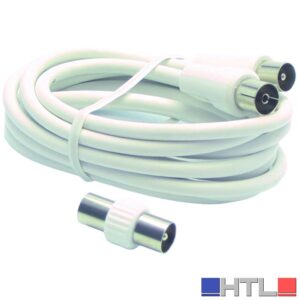 PROLUNGA COASSIALE TV mt. 1,5 con adattatore (confezione da 10)