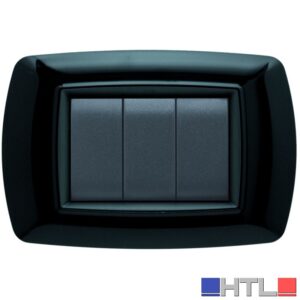 Feb Elettrica PLACCA LIFE Col. Nero 3 posti