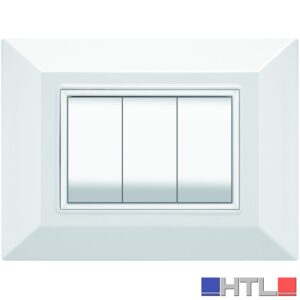 Feb Elettrica PLACCA PLAIN Col. Bianco 3 posti