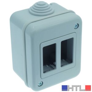 CONTENITORE DA ESTERNO IP40 col. Grigio 2 posti (confezione da 36)