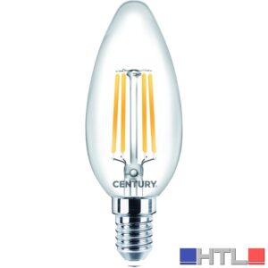 Century LAMPADA A FILAMENTO LED CANDELA E14 Luce calda  6 W - 806 lumen (confezione da 10)