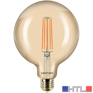 Century LAMPADA A FILAMENTO LED EPOCA GLOBO E27 Luce calda  8 W - 806 lumen (confezione da 5)