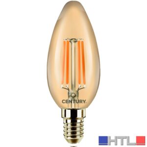 Century LAMPADA A FILAMENTO LED EPOCA CANDELA E14 Luce calda  4 W - 400 lumen (confezione da 10)