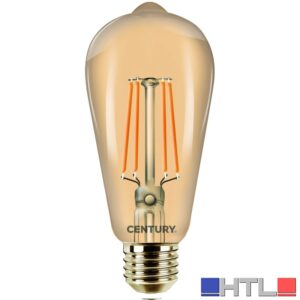 Century LAMPADA A FILAMENTO LED EPOCA EDISON E27 Luce calda  8 W - 806 lumen (confezione da 10)