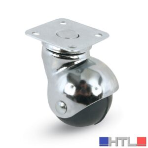 Avo RUOTA GIREVOLE PER MOBILI CUFFIA CROMATA art.165 mm.30-piastra mm.40x40 (confezione da 24)