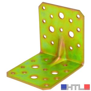 PIASTRINA DI GIUNZIONE  ad angolo mm.100x100x90 L in acciaio tropicalizzato (confezione da 20)