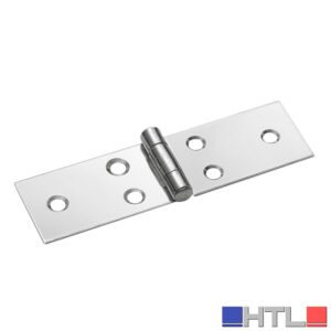 CERNIERA PERNO FISSO INOX LUNGA  mm.80x23 (confezione da 24)