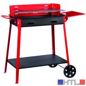 BARBECUE CON RUOTE E MENSOLA cm. 60x40x85 h