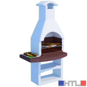 BARBECUE IN CEMENTO VESUVIO CON GRIGLIA cm. 114x70x216 h - Kg. 370