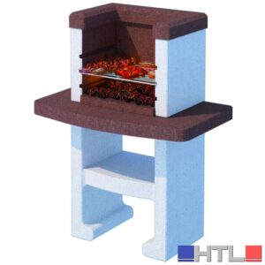 BARBECUE IN CEMENTO VULCANO CON GRIGLIA cm. 90x58x118 h - Kg. 180