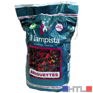 CARBONE VEGETALE BRIQUETTES sacco da kg. 3 circa