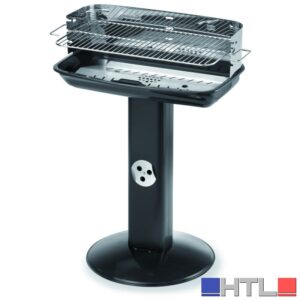 Ompagrill BARBECUE C/PARAVENTO 60-40 VENUS INOX griglia acciaio cromato cm. 60x36 - H cm. 86