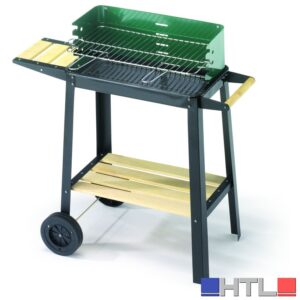 Ompagrill BARBECUE 50-25 GREEN/W griglia acciaio cromato cm. 50x25x77 h