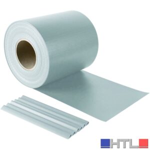 Confine STRISCIA FRANGIVISTA IN PVC + 20 CLIP (450 gr/m) cm. 19x35 mt col. Grigio