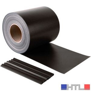Confine STRISCIA FRANGIVISTA IN PVC + 20 CLIP (450 gr/m) cm. 19x35 mt col. Testa di moro