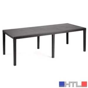 TAVOLO QUEEN cm. 150÷220x90x72 h col. Testa di moro