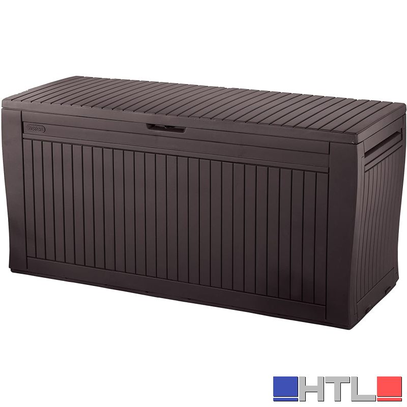 Keter BAULE PORTA ATTREZZI DA GIARDINO COMFY cm. 116,7x44,7x57 h col. Marrone