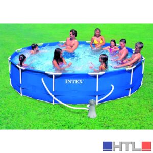 Intex PISCINA TONDA FRAME TELAIO PORTANTE CON POMPA FILTRO  Ø cm. 366x76 h