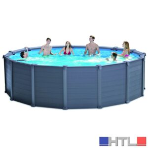 Intex PISCINA TONDA FRAME GRAPHITE CON POMPA A SABBIA  Ø cm. 478x124 h