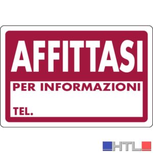 CARTELLO SEGNALETICO AFFITTASI  cm. 30x20 (confezione da 10)