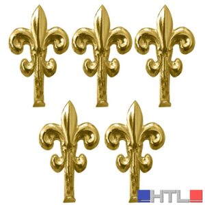 GANCETTO PER QUADRI GIGLIO 5 PZ.  mm. 32 - Oro lucido (confezione da 20)