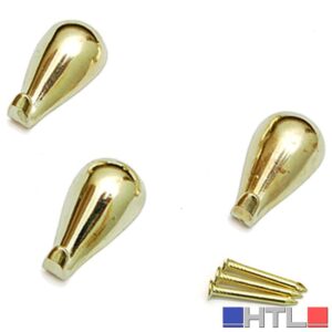 GANCETTO PER QUADRI GOCCIA 3 PZ.  col. Oro lucido (confezione da 12)
