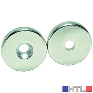 BOTTONE MAGNETICO CON FORO SVASATO AL NEODIMIO mm. 15x3 (confezione da 35)