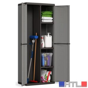 Keter ARMADIO PORTASCOPE JOLLY cm. 68x39x166 h col. Grigio