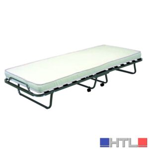 LETTO PIEGHEVOLE CON MATERASSO cm. 80x200 col. Nero