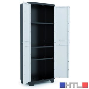 Keter ARMADIO TUTTOPIANI LINEAR cm. 68x39x173 h col. Grigio/Nero