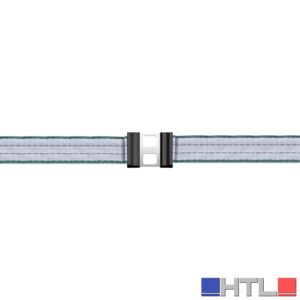 CONNETTORE PER FETTUCCIA LITZCLIP ACCIAIO INOX h. mm. 20 (bl. 5 pz.)