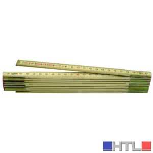Metrica DOPPIOMETRO IN LEGNO NATURALE  lunghezza mt.2 (confezione da 12)
