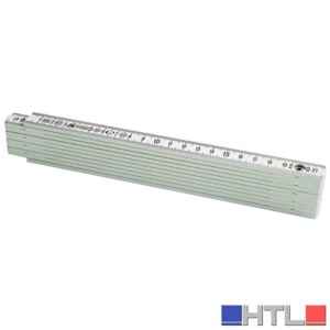 Metrica DOPPIOMETRO IN FIBRA DI VETRO BIANCO lunghezza mt.2 (confezione da 12)