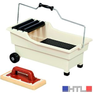 Raimondi VASCHETTA LAVAPAVIMENTI PULIRAPID 2 RUOTE-2 PIEDI-3 RULLI  lt. 20