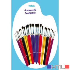Gava PENNELLI PITTORE ACQUERELLI PER SCUOLA 24 PZ.