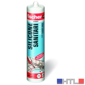 Fischer SILICONE ACETICO PER SANITARI  ml. 280 - Bianco (confezione da 25)