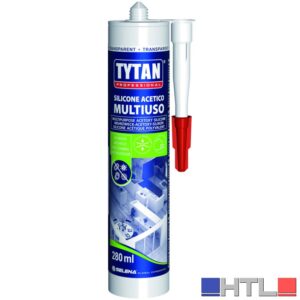 Tytan SILICONE ACETICO UNIVERSALE MULTIUSO  ml. 280 - Bianco (confezione da 24)