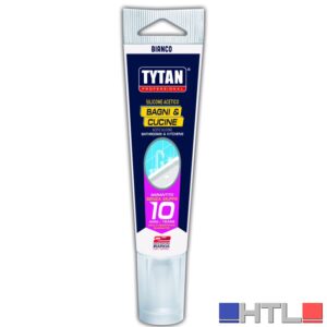 Tytan SILICONE ACETICO BAGNI E CUCINE ml. 60 - Bianco (confezione da 24)