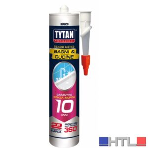 Tytan SILICONE ACETICO BAGNI E CUCINE ml. 280 - Bianco (confezione da 12)