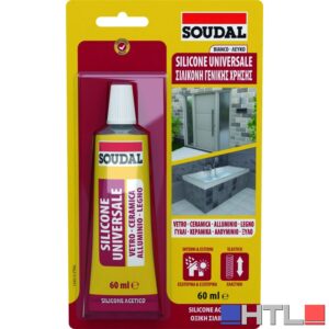 Soudal SILICONE ACETICO UNIVERSALE  ml. 60 - Bianco (confezione da 16)