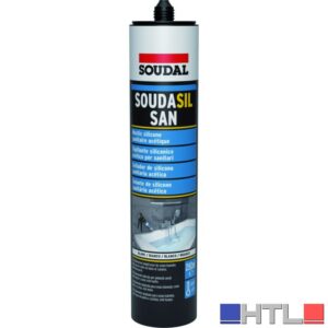 Soudal SILICONE ACETICO PER SANITARI ''SOUDASIL SAN'' ml. 280 - Bianco (confezione da 12)