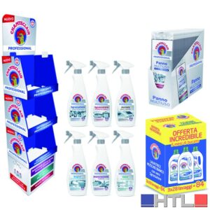 Chanteclair Professional ESPOSITORE  48 pz + TRIPACCO + PANNO MICROFIBRA 32 PZ