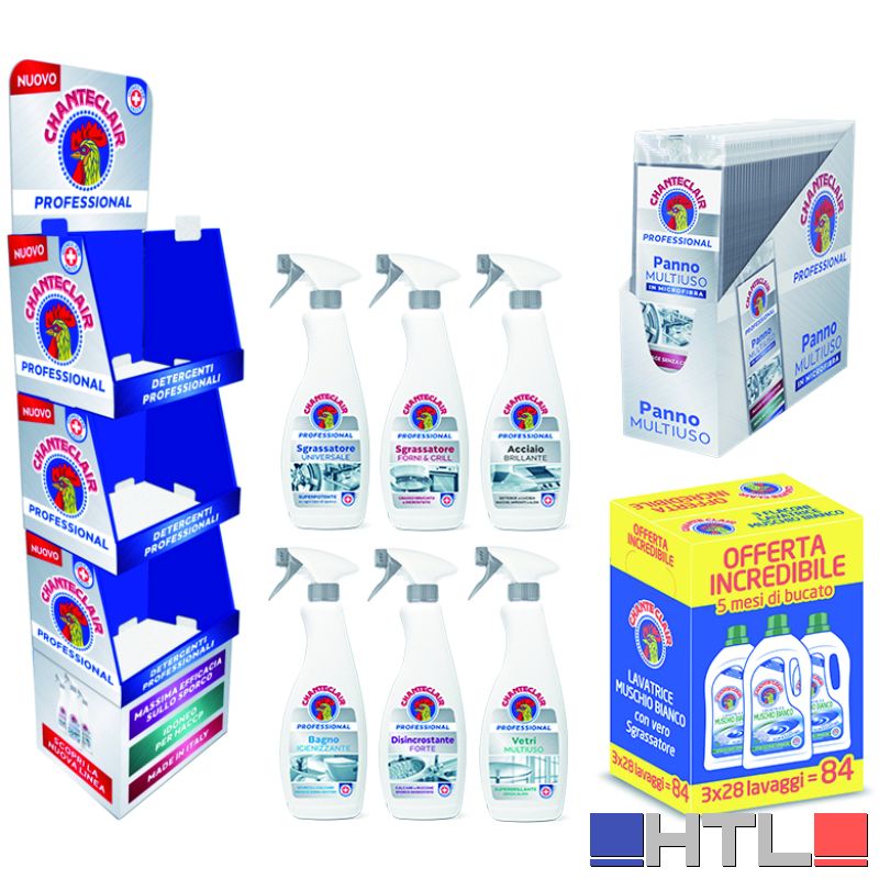 Chanteclair Professional ESPOSITORE 48 pz + TRIPACCO + PANNO MICROFIBRA 32 PZ