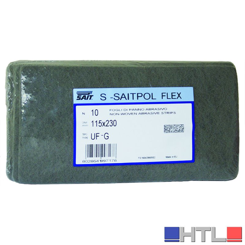 Sait FOGLIO ABRASIVO SCOTCHBRITE SAITPOL FLEX mm. 115x230. tipo UF (confezione da 10)