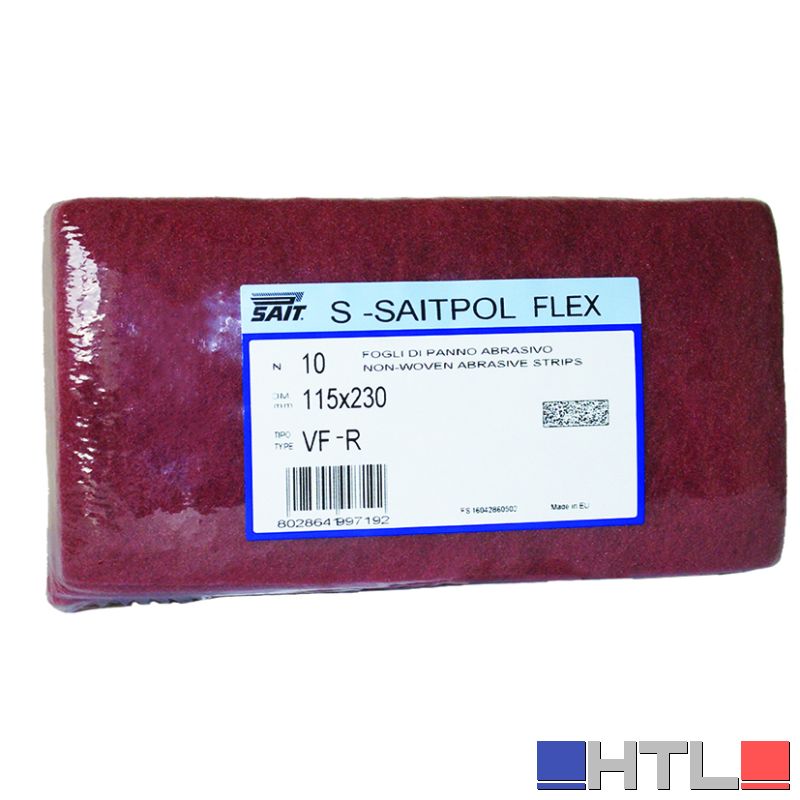 Sait FOGLIO ABRASIVO SCOTCHBRITE SAITPOL FLEX mm. 115x230. tipo VF (confezione da 10)