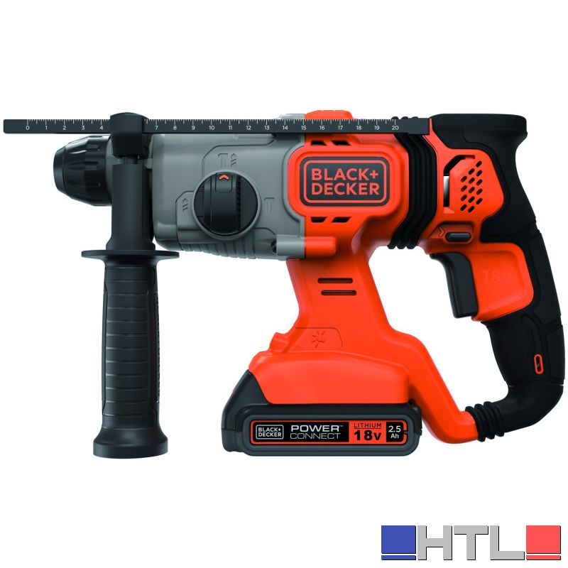 Black+Decker TASSELLATORE A BATTERIA BCD900E2K-QW SDS 18V 2 batterie 2,5 Ah