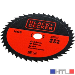 Black+Decker LAMA HSS A7526-XJ PER MINI SEGA CIRCOLARE Ø mm. 85 - 44 denti legno/metallo/pvc